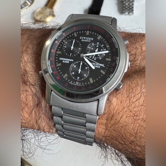 Citizen Chronograph Watch Men 39mm B3531-351347 Date Alarm - Picture 3 of 9